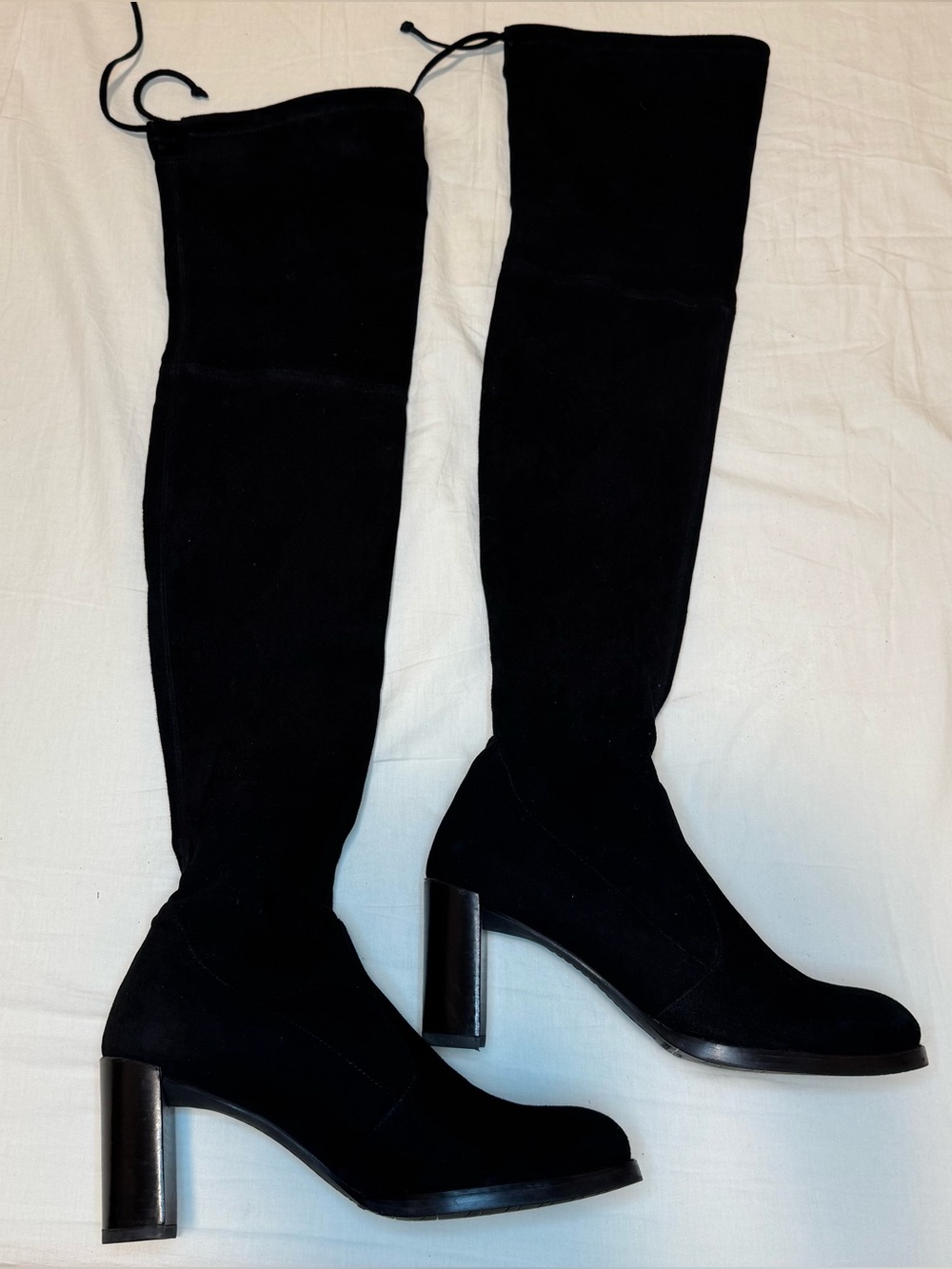 Stuart Weitzman Black Suede Over-the-Knee Boots 7.5